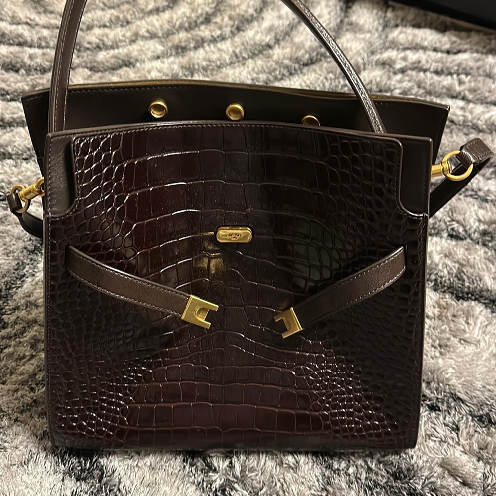 Tory burch leather tote double bag